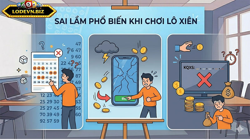 Sai lầm phổ biến khi chơi lô xiên là gì? Một sai lầm phổ biến là chọn số hoàn toàn theo cảm tính