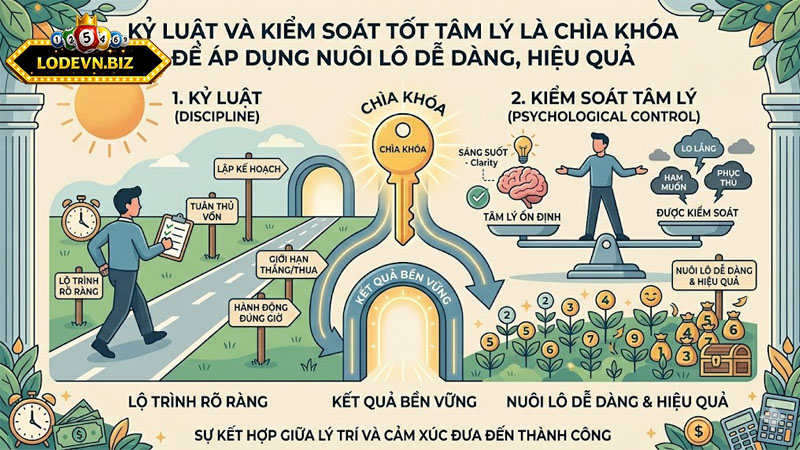 Kỷ luật và kiểm soát tốt tâm lý là chìa khóa để áp dụng nuôi lô dễ dàng, hiệu quả